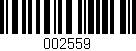 Código de barras (EAN, GTIN, SKU, ISBN): '002559'