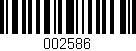 Código de barras (EAN, GTIN, SKU, ISBN): '002586'