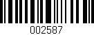 Código de barras (EAN, GTIN, SKU, ISBN): '002587'
