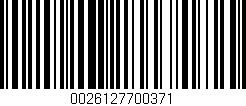Código de barras (EAN, GTIN, SKU, ISBN): '0026127700371'