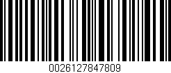 Código de barras (EAN, GTIN, SKU, ISBN): '0026127847809'