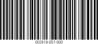 Código de barras (EAN, GTIN, SKU, ISBN): '002619-057-000'