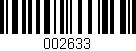 Código de barras (EAN, GTIN, SKU, ISBN): '002633'