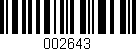 Código de barras (EAN, GTIN, SKU, ISBN): '002643'