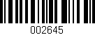 Código de barras (EAN, GTIN, SKU, ISBN): '002645'