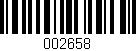 Código de barras (EAN, GTIN, SKU, ISBN): '002658'