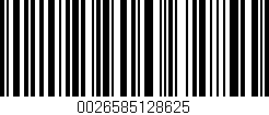 Código de barras (EAN, GTIN, SKU, ISBN): '0026585128625'