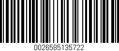 Código de barras (EAN, GTIN, SKU, ISBN): '0026585135722'