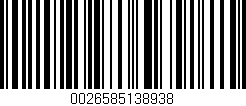 Código de barras (EAN, GTIN, SKU, ISBN): '0026585138938'