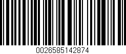 Código de barras (EAN, GTIN, SKU, ISBN): '0026585142874'