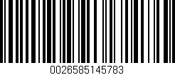 Código de barras (EAN, GTIN, SKU, ISBN): '0026585145783'