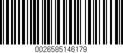 Código de barras (EAN, GTIN, SKU, ISBN): '0026585146179'