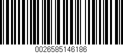Código de barras (EAN, GTIN, SKU, ISBN): '0026585146186'