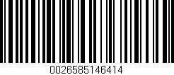 Código de barras (EAN, GTIN, SKU, ISBN): '0026585146414'