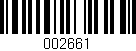 Código de barras (EAN, GTIN, SKU, ISBN): '002661'