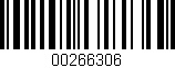 Código de barras (EAN, GTIN, SKU, ISBN): '00266306'