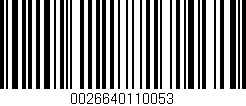 Código de barras (EAN, GTIN, SKU, ISBN): '0026640110053'