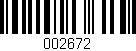 Código de barras (EAN, GTIN, SKU, ISBN): '002672'