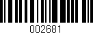 Código de barras (EAN, GTIN, SKU, ISBN): '002681'