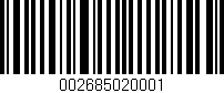 Código de barras (EAN, GTIN, SKU, ISBN): '002685020001'