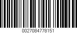Código de barras (EAN, GTIN, SKU, ISBN): '0027084778151'