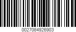 Código de barras (EAN, GTIN, SKU, ISBN): '0027084926903'