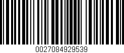 Código de barras (EAN, GTIN, SKU, ISBN): '0027084929539'