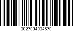 Código de barras (EAN, GTIN, SKU, ISBN): '0027084934670'