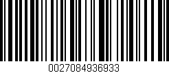 Código de barras (EAN, GTIN, SKU, ISBN): '0027084936933'