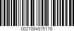 Código de barras (EAN, GTIN, SKU, ISBN): '0027084975178'