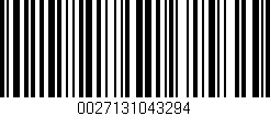 Código de barras (EAN, GTIN, SKU, ISBN): '0027131043294'