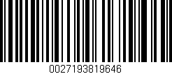 Código de barras (EAN, GTIN, SKU, ISBN): '0027193819646'