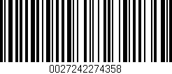 Código de barras (EAN, GTIN, SKU, ISBN): '0027242274358'