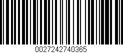 Código de barras (EAN, GTIN, SKU, ISBN): '0027242740365'