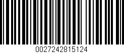 Código de barras (EAN, GTIN, SKU, ISBN): '0027242815124'