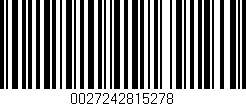 Código de barras (EAN, GTIN, SKU, ISBN): '0027242815278'