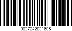 Código de barras (EAN, GTIN, SKU, ISBN): '0027242831605'