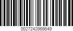 Código de barras (EAN, GTIN, SKU, ISBN): '0027242868649'