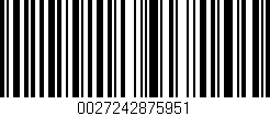 Código de barras (EAN, GTIN, SKU, ISBN): '0027242875951'