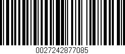 Código de barras (EAN, GTIN, SKU, ISBN): '0027242877085'