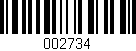 Código de barras (EAN, GTIN, SKU, ISBN): '002734'