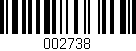 Código de barras (EAN, GTIN, SKU, ISBN): '002738'