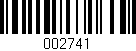 Código de barras (EAN, GTIN, SKU, ISBN): '002741'