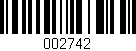 Código de barras (EAN, GTIN, SKU, ISBN): '002742'