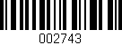 Código de barras (EAN, GTIN, SKU, ISBN): '002743'