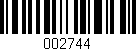 Código de barras (EAN, GTIN, SKU, ISBN): '002744'