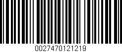 Código de barras (EAN, GTIN, SKU, ISBN): '0027470121219'