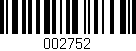 Código de barras (EAN, GTIN, SKU, ISBN): '002752'
