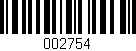 Código de barras (EAN, GTIN, SKU, ISBN): '002754'
