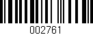 Código de barras (EAN, GTIN, SKU, ISBN): '002761'